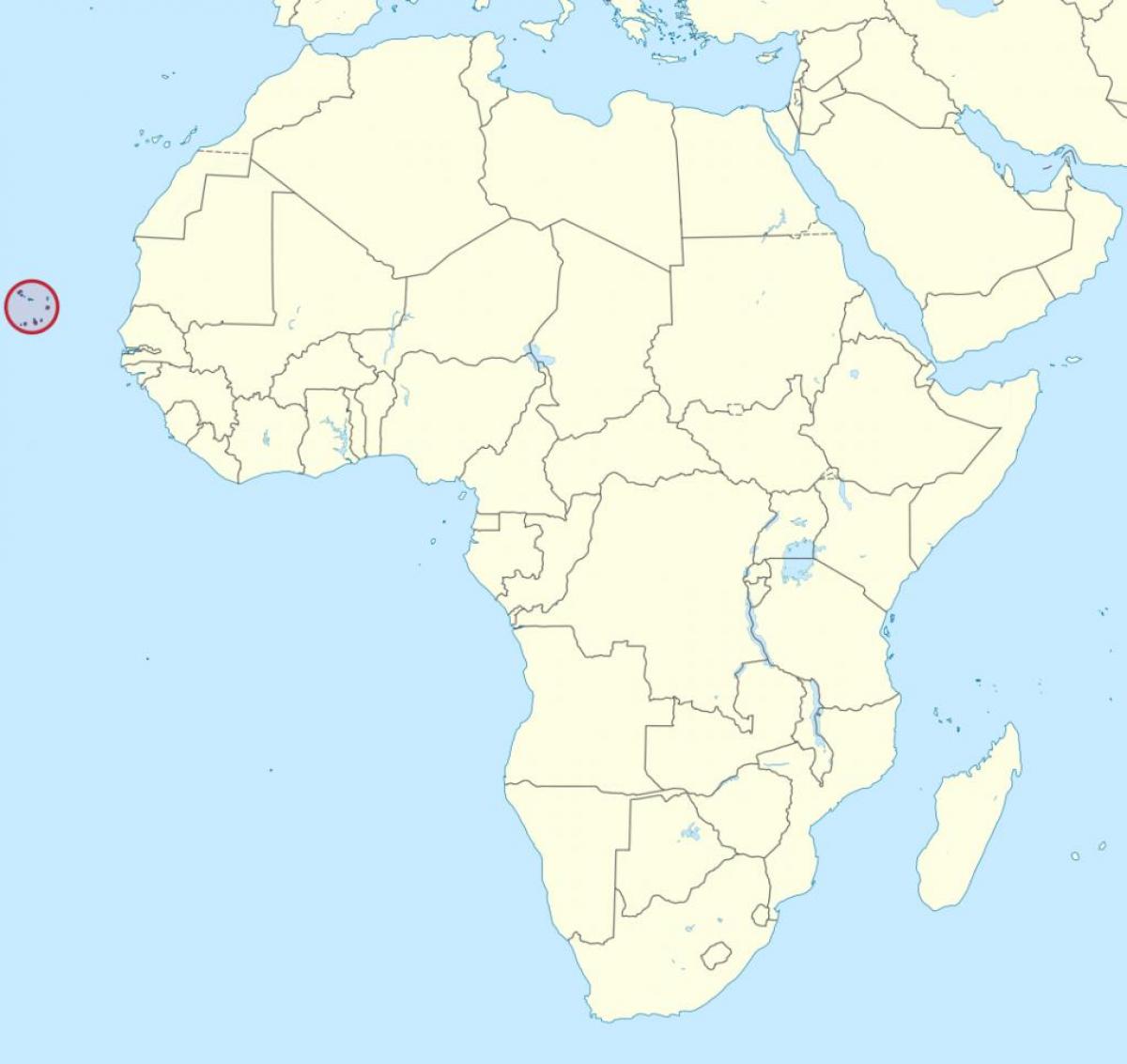 Cabo Verde afriki zemljevid