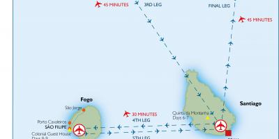 Zemljevid Cape Verde letališča