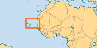 Prikaži Cape Verde na svetovni zemljevid